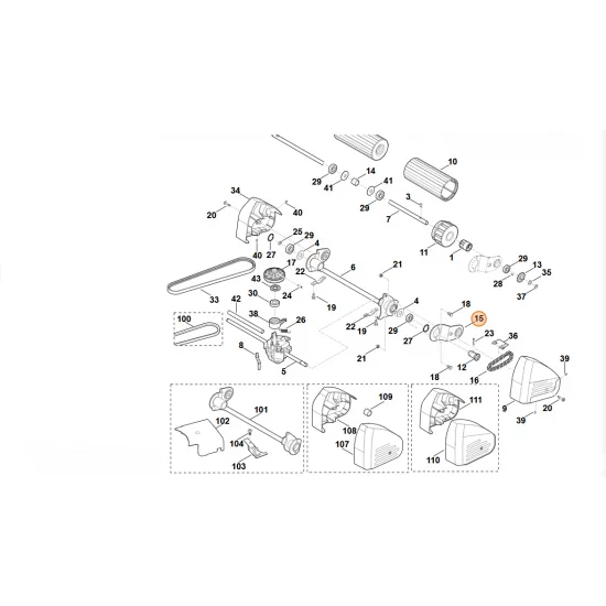 STIHL   Dźwignia wychylna 6340 780 0300
